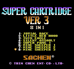 Super Cartridge Ver 3 - 8 in 1 Title Screen